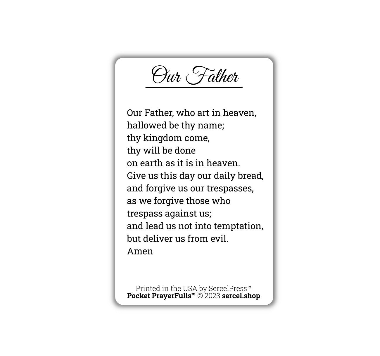 Our Father: Pocket PrayerFulls™ | Durable Wallet Prayer Cards