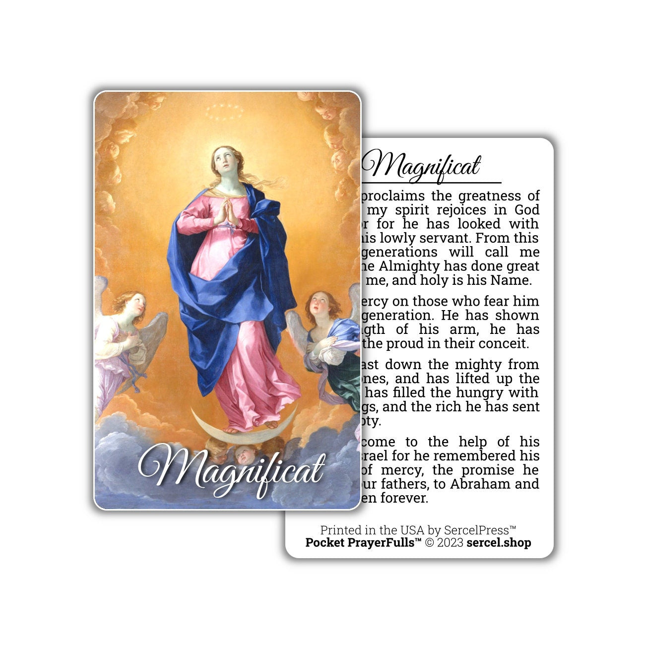 Magnificat, My Soul Proclaims the Greatness of the Lord: Pocket PrayerFulls™ | Durable Wallet Prayer Cards | Catholic Prayers
