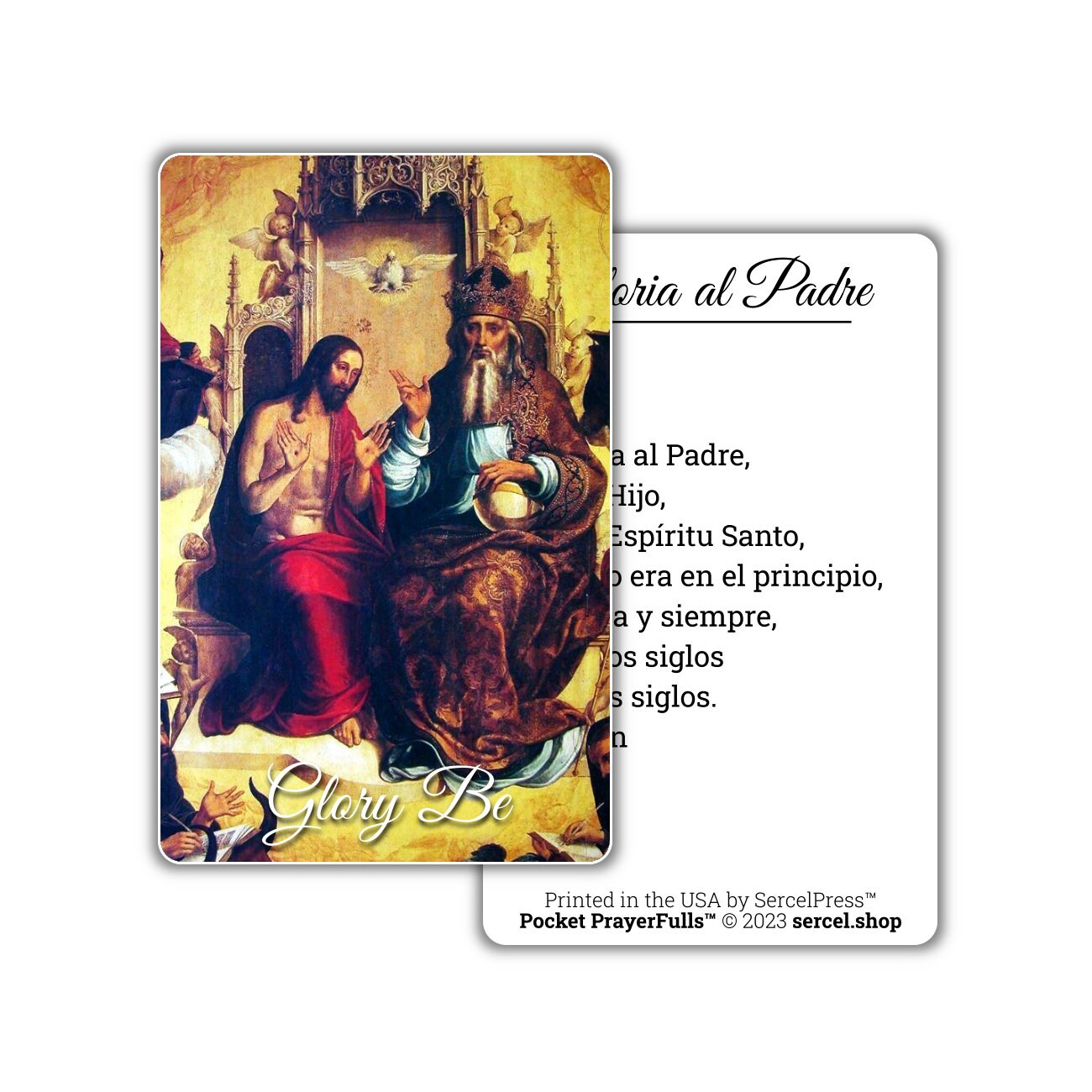 Glory Be in Spanish / Gloria al Padre: Pocket PrayerFulls™ | Durable Wallet Prayer Cards | Catholic Prayers