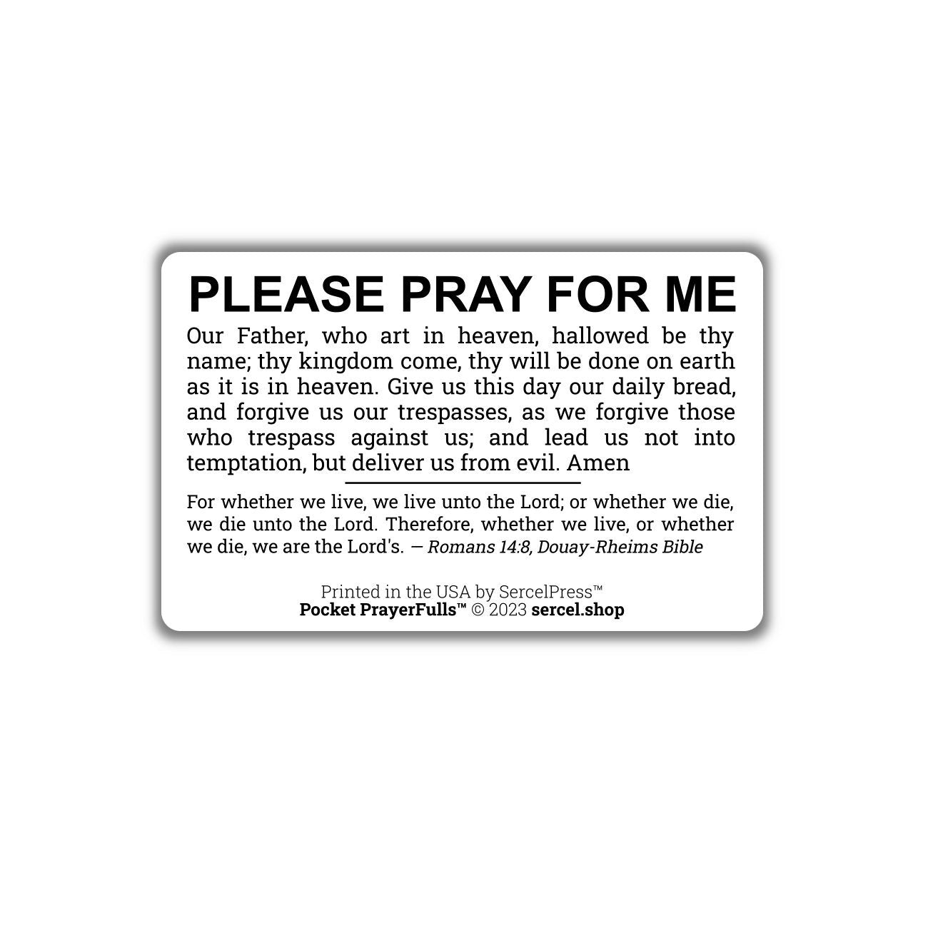 I am a Catholic—Emergency for MILITARY, POLICE, HUNTERS | Pocket PrayerFulls™ | Uncompromising Holy Cards — Built to Last. Backed for Life