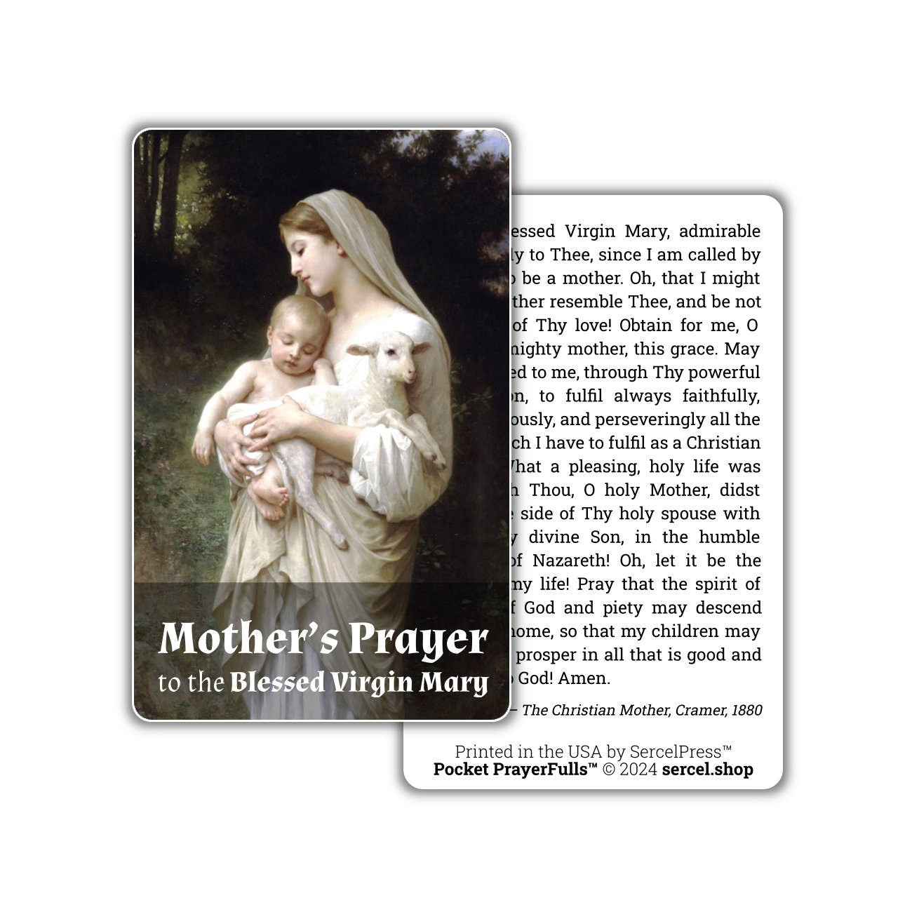 Mother's Prayers Collection, 23 Holy Cards, Approved Sources: Pocket PrayerFulls™ | Durable Wallet Prayer Cards | Catholic Prayers