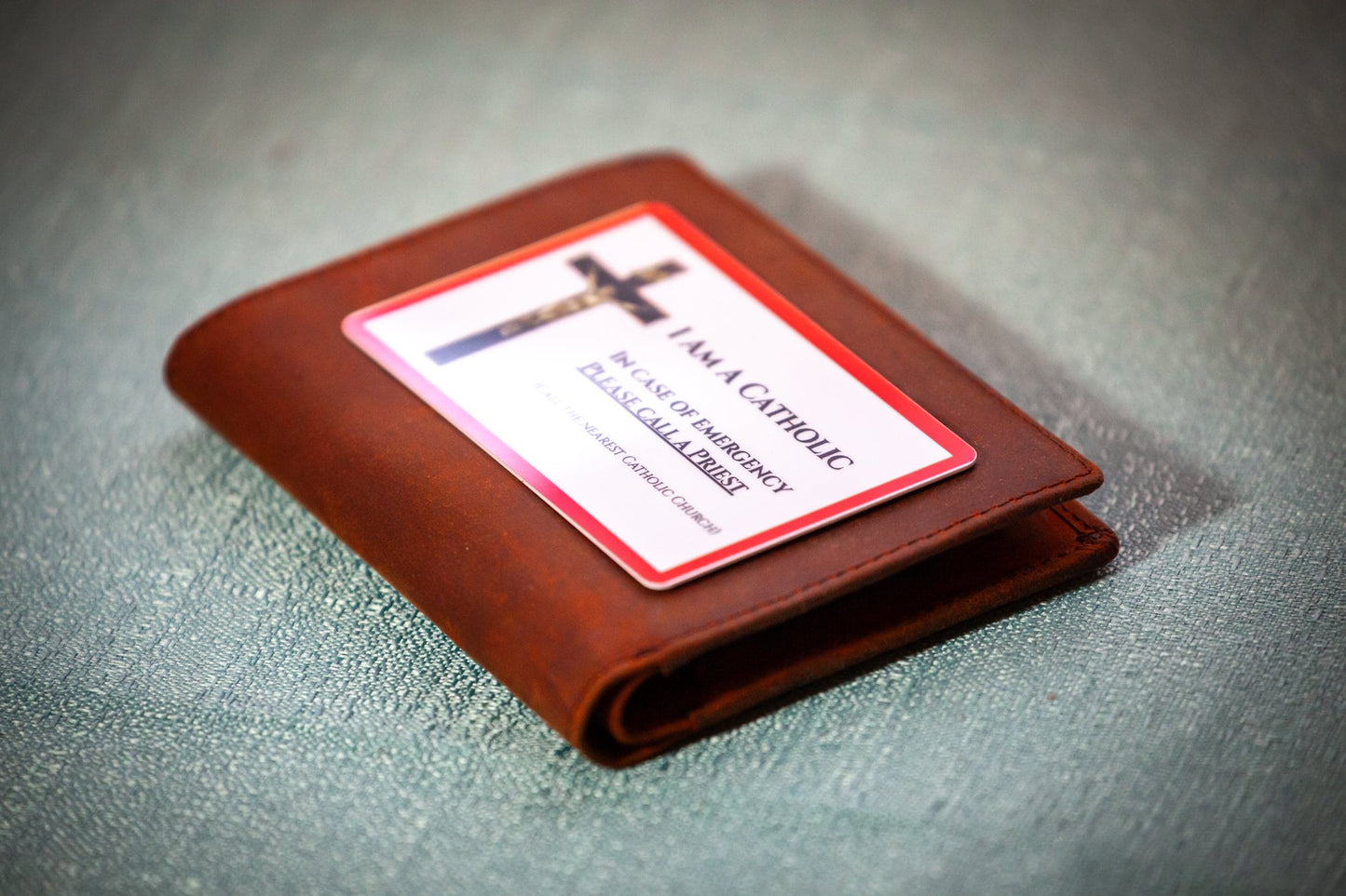 I Am a Catholic Emergency Card – QR Code Calls Nearest Catholic Church – Waterproof Wallet Card – Priest Notification Card - Catholic EDC