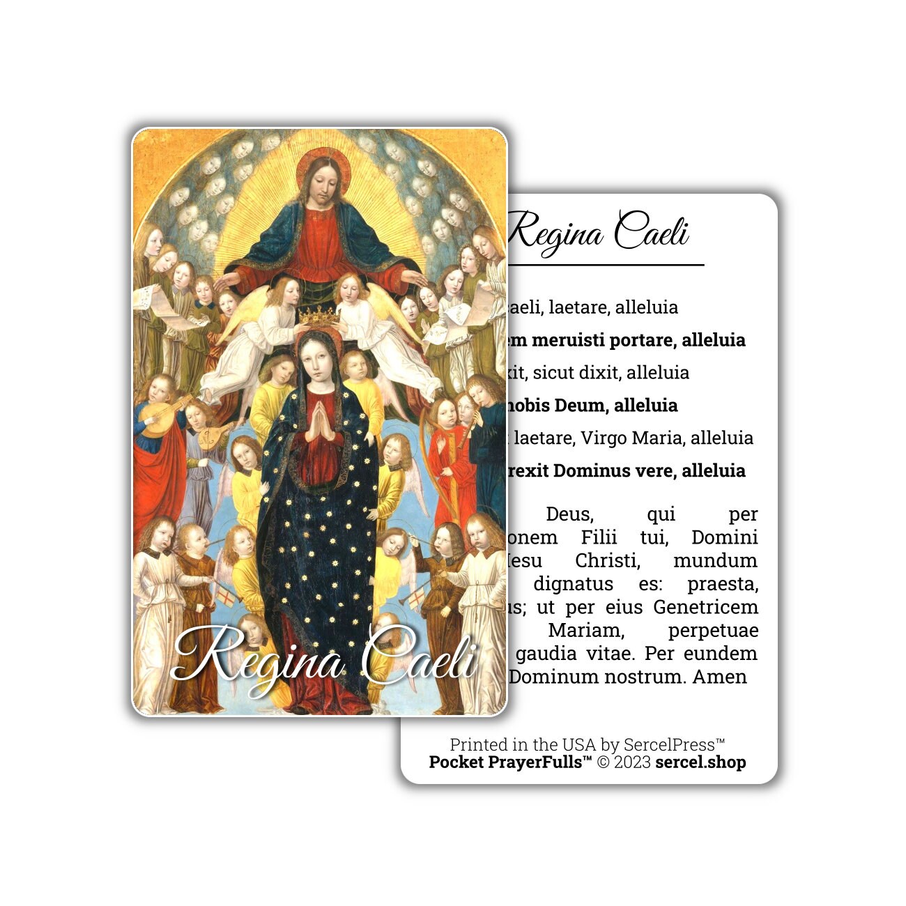 Catholic Latin Prayers Collection – Set of 10 Holy Cards | Pocket PrayerFulls™ | Uncompromising Holy Cards — Built to Last. Backed for Life