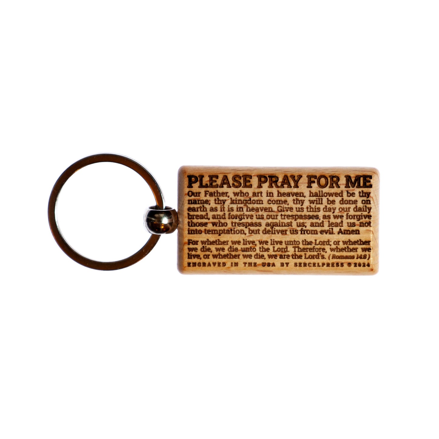 I Am a Catholic, In Case of Emergency Please Call a Priest, Solid Wood Keychain, Engraved in the USA, Catholic