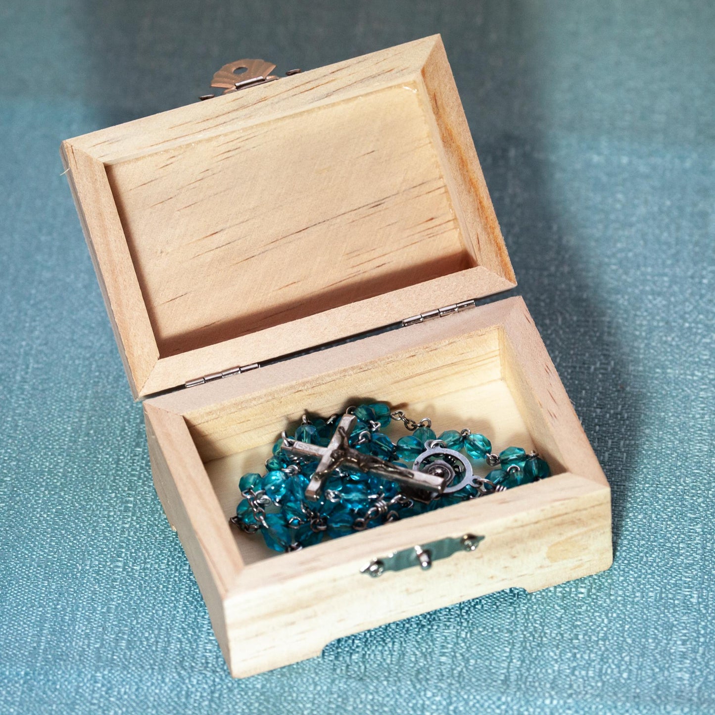 Rosary Box, Hail Mary Full of Grace, Engraved in the USA, Catholic Living