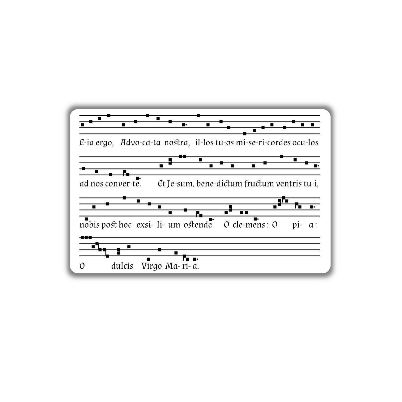 Salve Regina, Latin Chant | Pocket PrayerFulls™ | Uncompromising Holy Cards — Built to Last. Backed for Life