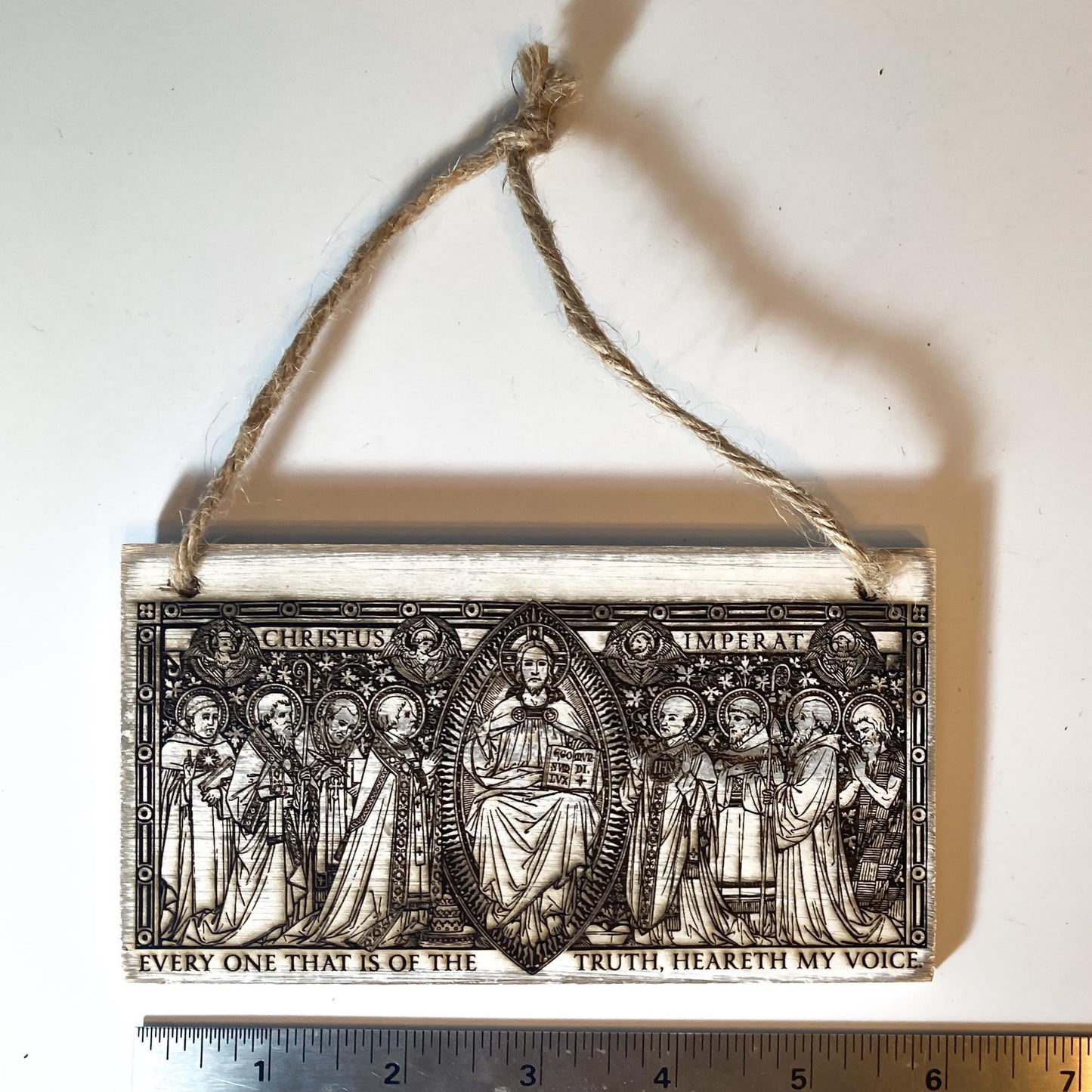 Christ The King, Christus Imperat Wall Art, Small, Engraved in the USA, Catholic Living