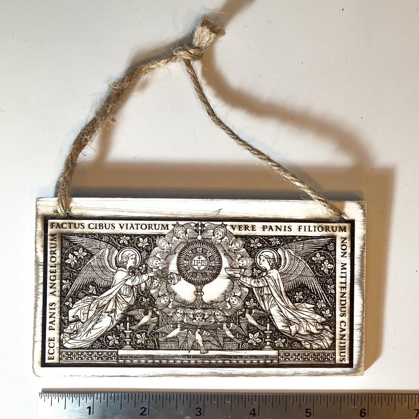 Ecce Panis Angelorum, Blessed Sacrament Wall Art, Small, Engraved in the USA, Catholic Living