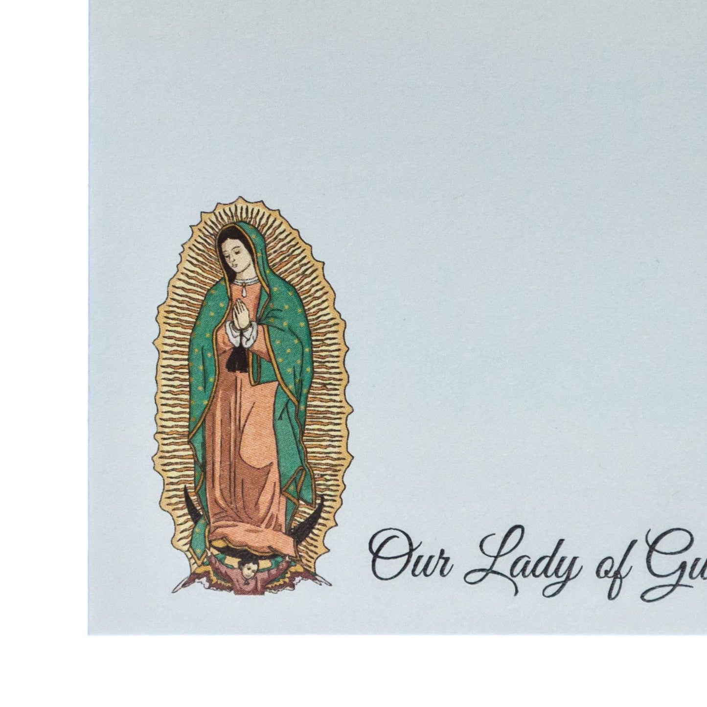 Our Lady of Guadalupe Sticky Notes, 3x3", Pale Blue, 25 Sheets, Made in the USA, Catholic