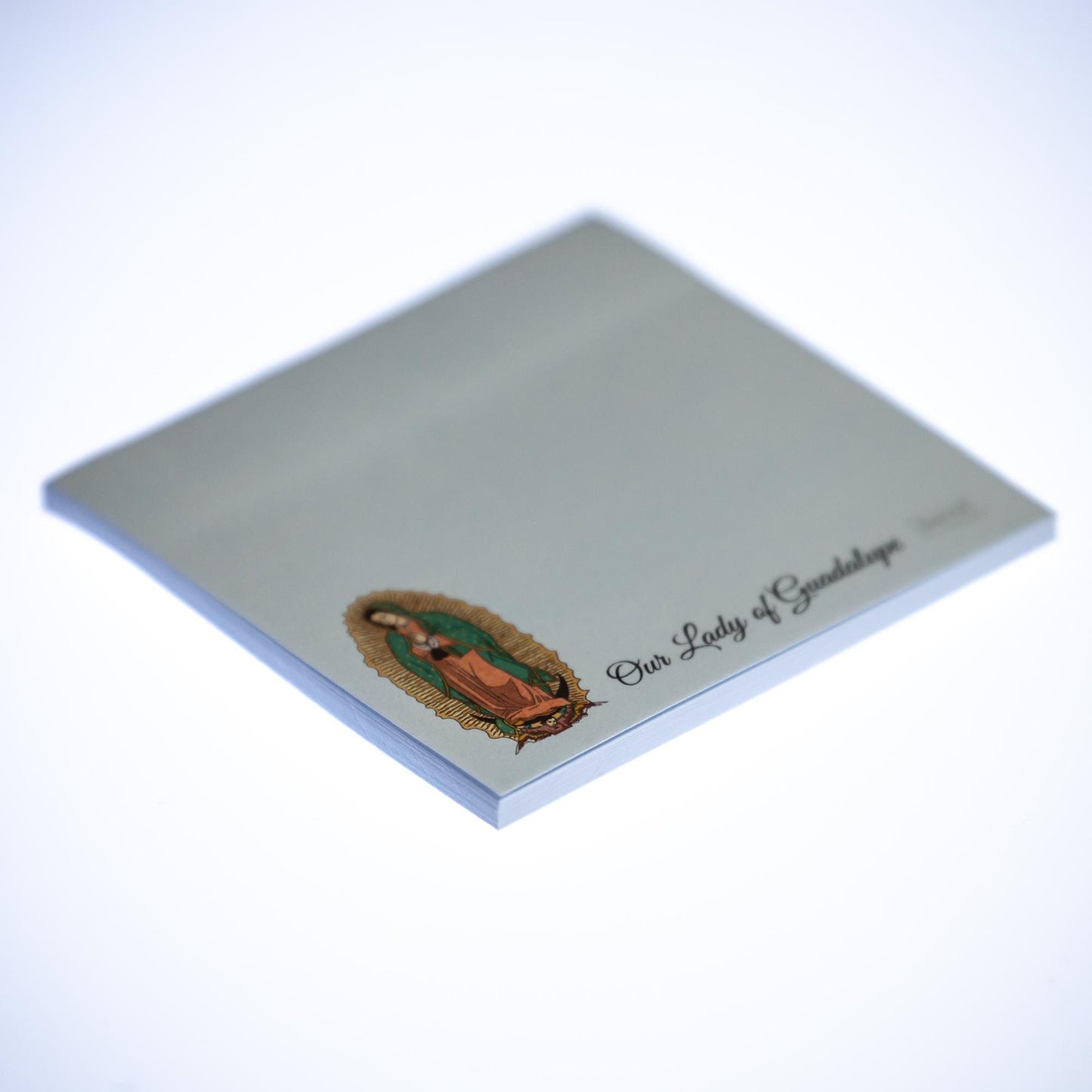 Our Lady of Guadalupe Sticky Notes, 3x3", Pale Blue, 25 Sheets, Made in the USA, Catholic