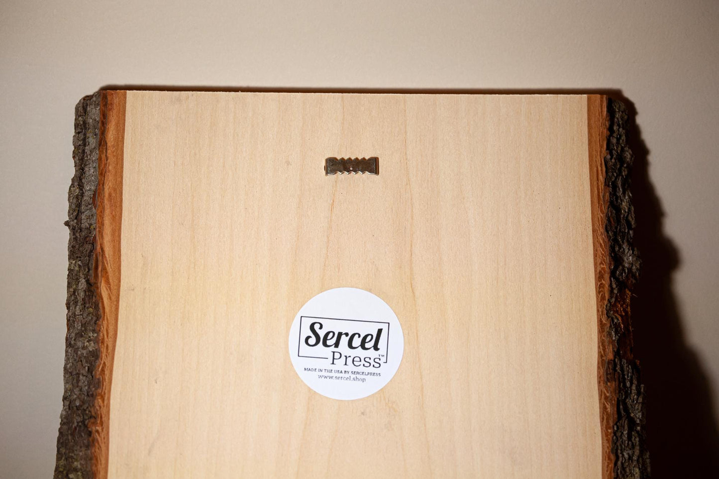 The Annunciation of the Angel Gabriel to Mary 10" x 13" Laser-Engraved Wood Wall Art with Bark Edge, Engraved in the USA, Catholic Living