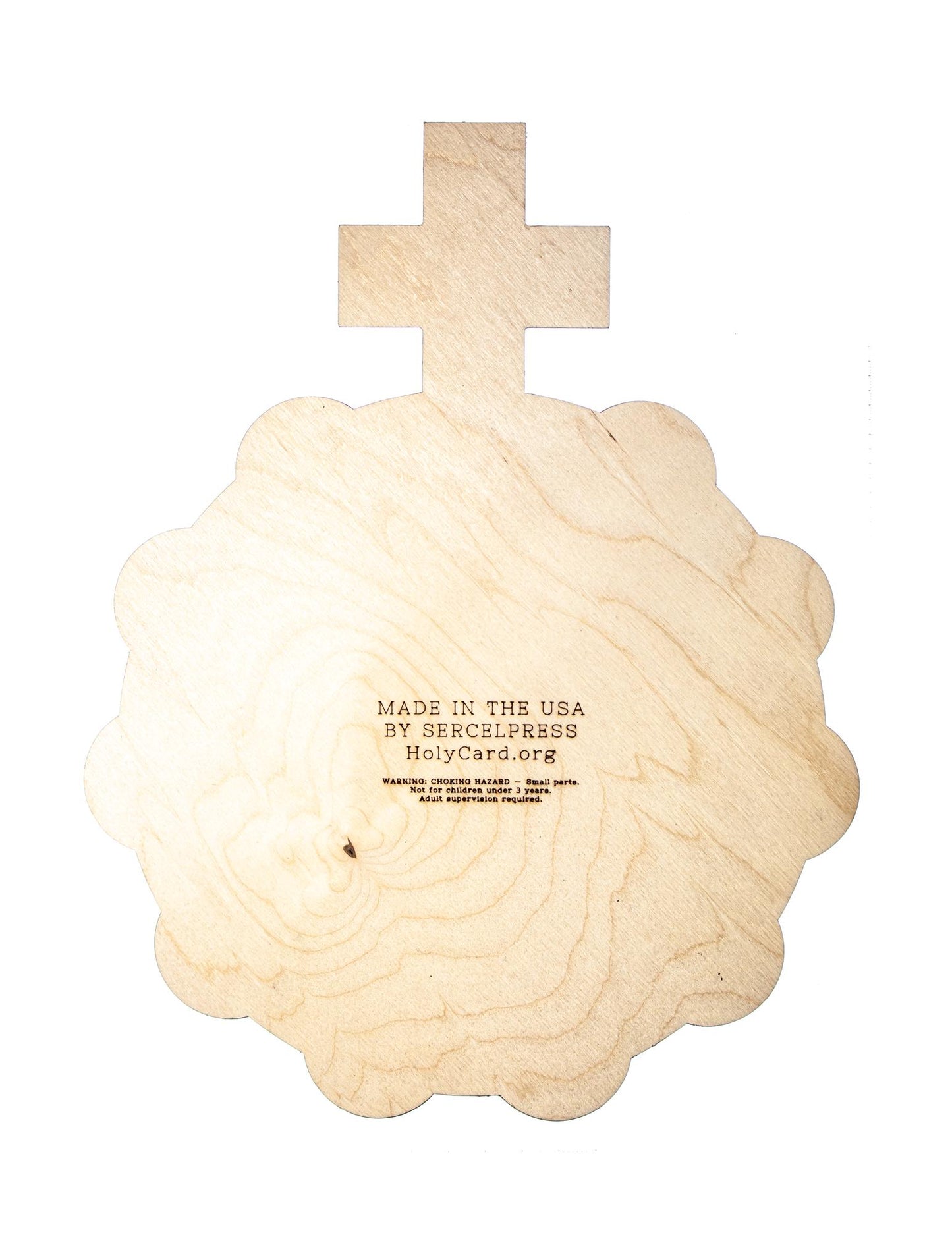 Interactive Wooden 5-Decade Rosary Board, 10x13" | Catholic Family Tabletop Rosary Puzzle | Laser Engraved Baltic Birch | Made in the USA