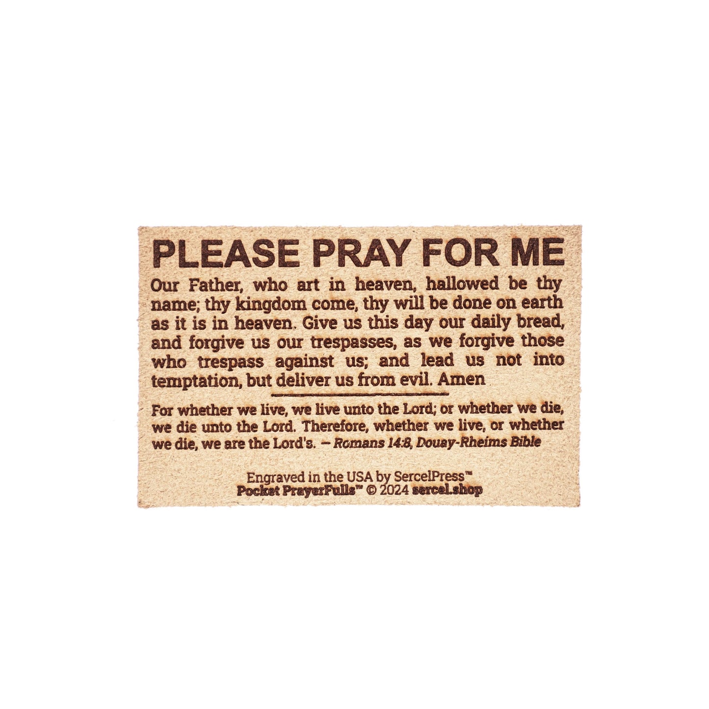 Genuine Leather Pocket Card—I am a Catholic—In Case of Emergency Please Call a Priest | Uncompromising Holy Cards — Built to Last.
