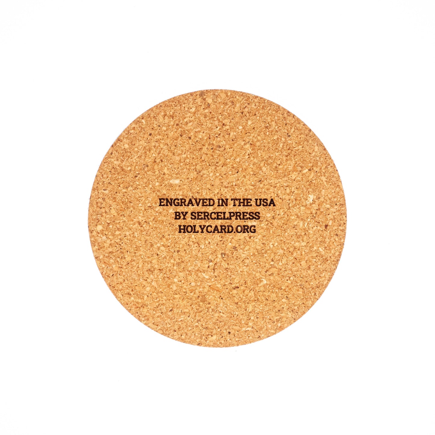 St. Benedict Medal Catholic Coaster – Laser Engraved Cork Drink Coaster – Spiritual Home Decor Gift – Religious Desk, Kitchen, End Table