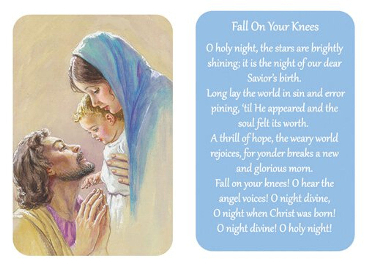 Christmas Wallet Holy Cards & Prayers, Pack of 54