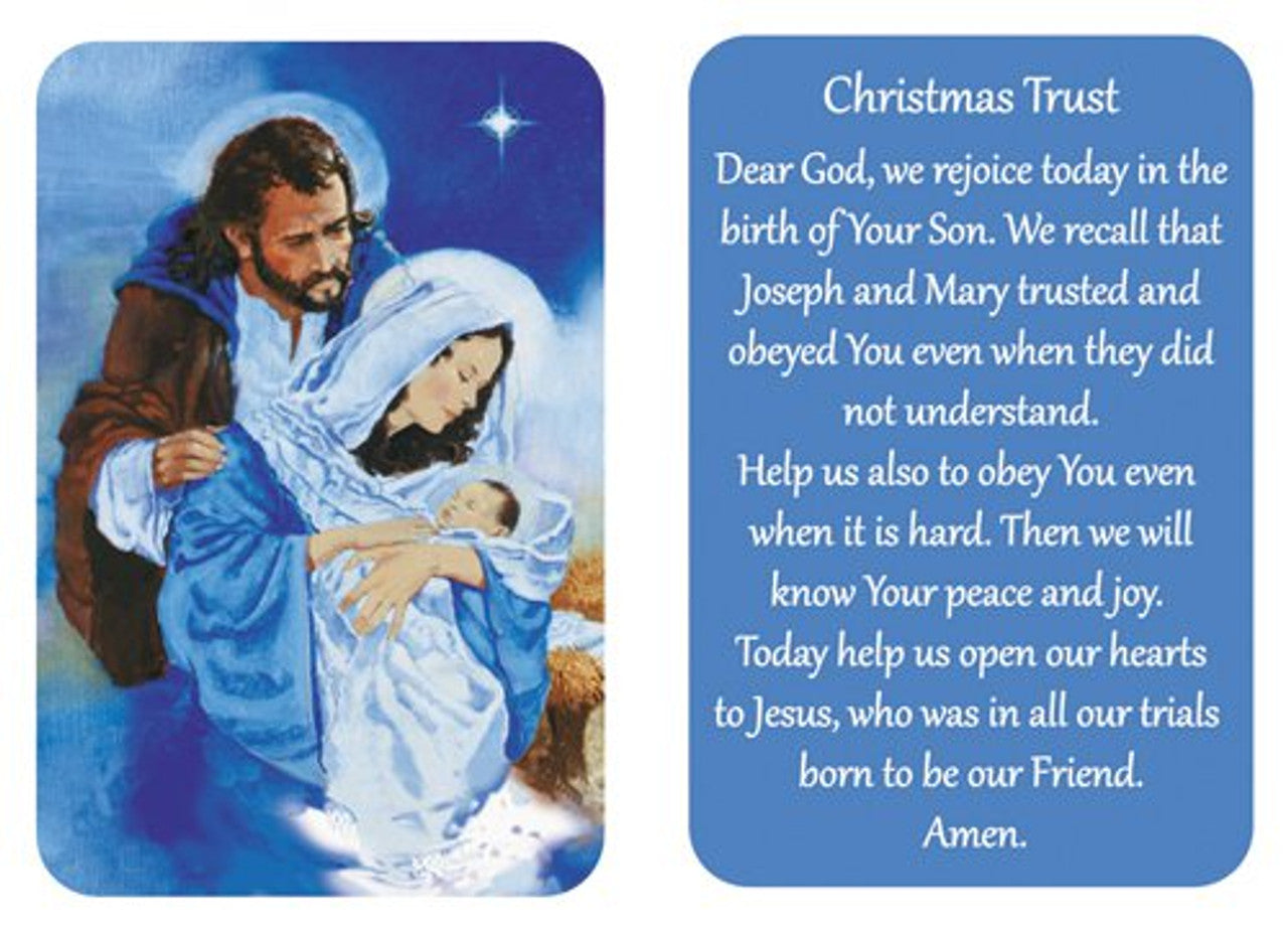 Christmas Wallet Holy Cards & Prayers, Pack of 54