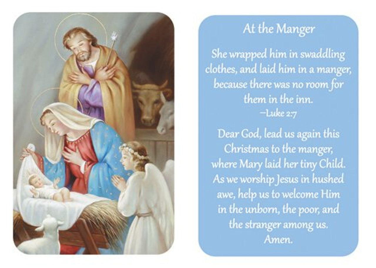 Christmas Wallet Holy Cards & Prayers, Pack of 54