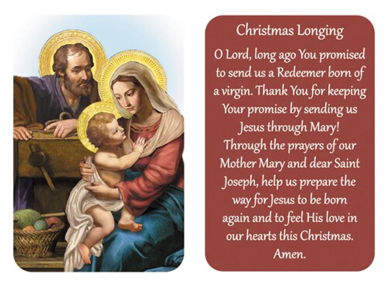 Christmas Wallet Holy Cards & Prayers, Pack of 54