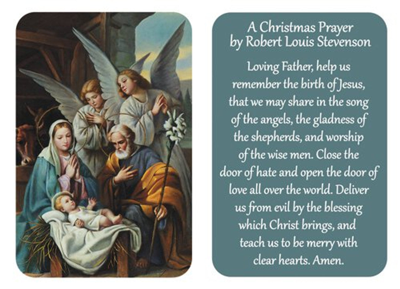 Christmas Wallet Holy Cards & Prayers, Pack of 54