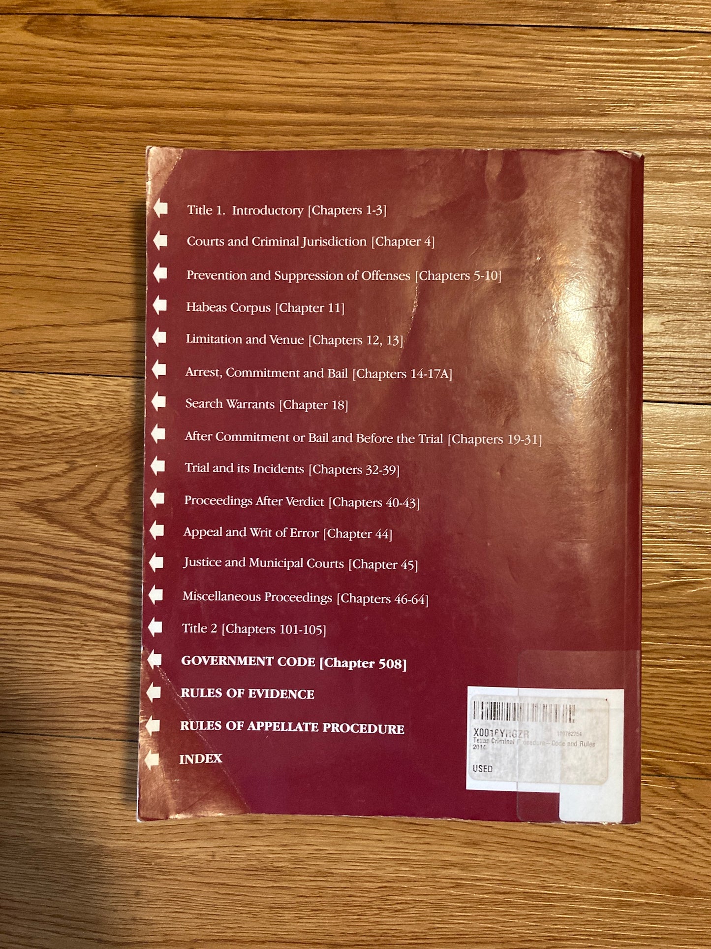 Texas Criminal Procedure-Code and Rules 2014