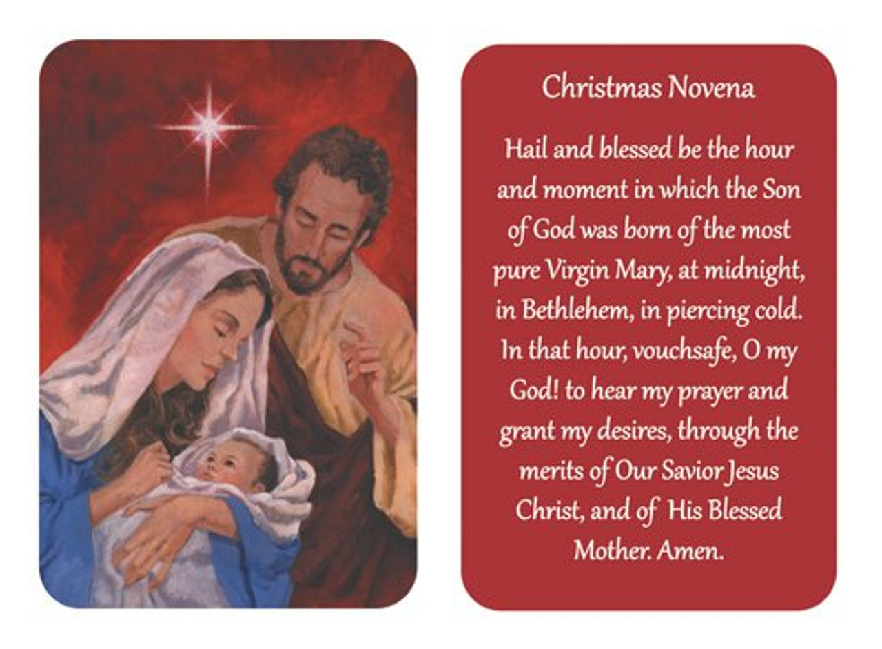 Christmas Wallet Holy Cards & Prayers, Pack of 54