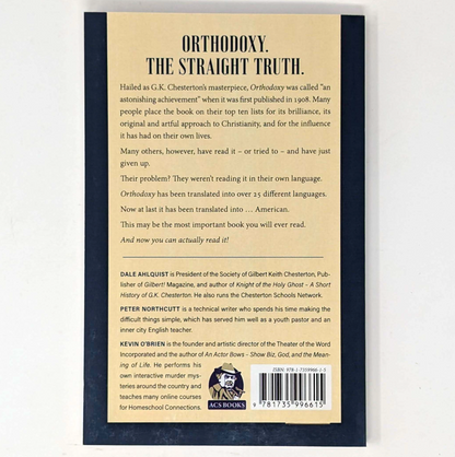 Orthodoxy: An American Translation, G.K. Chesterton, Dale Ahlquist