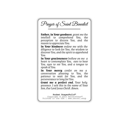 Prayer of Saint Benedict: Pocket PrayerFulls™ | Durable Wallet Prayer Cards | Catholic Prayers
