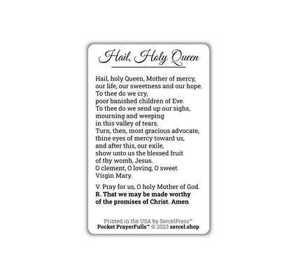 Hail, Holy Queen | Pocket PrayerFulls™ | Uncompromising Holy Cards — Built to Last. Backed for Life