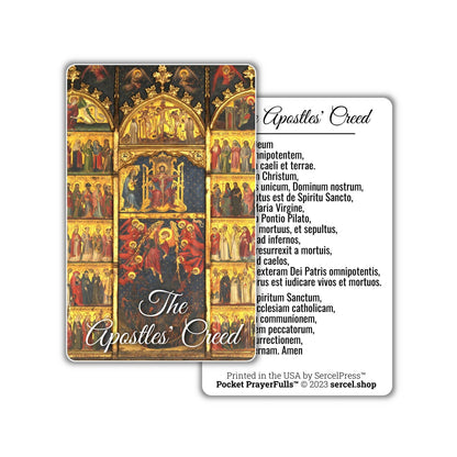 The Apostles' Creed in Latin / Credo in Deum: Pocket PrayerFulls™ | Durable Wallet Prayer Cards | Catholic Prayers