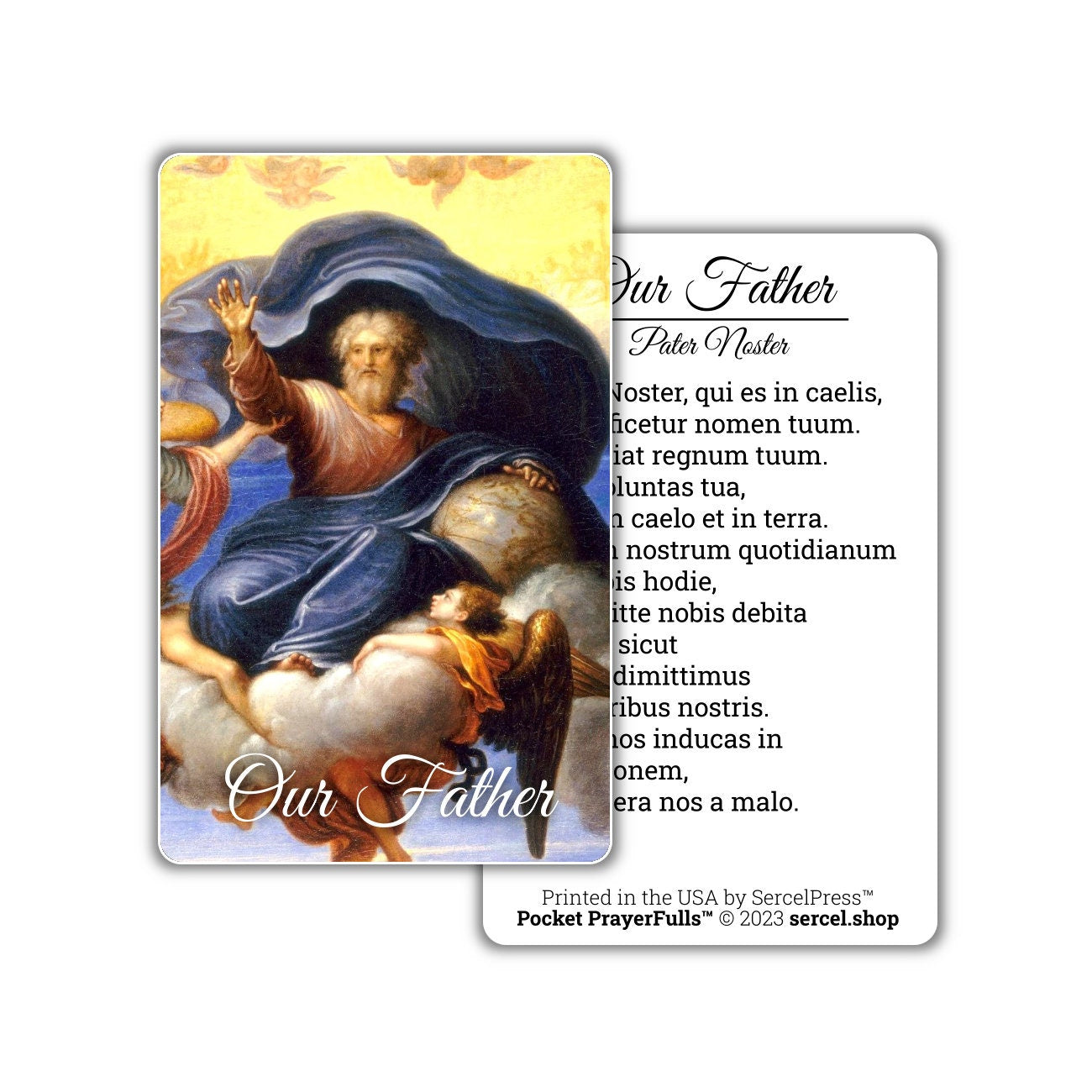 Latin Rosary Prayers Collection — Set of 6 Holy Cards | Pocket PrayerFulls™ | Uncompromising Holy Cards — Built to Last. Backed for Life