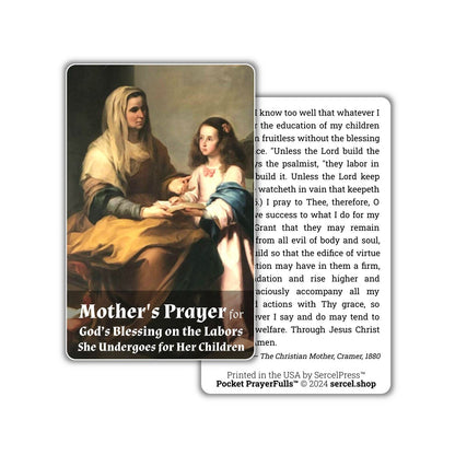 Mother's Prayer for God’s Blessing on the Labors She Undergoes for Her Children: Pocket PrayerFulls™ | Catholic Prayers
