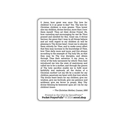 Mother's Prayer to Jesus, Friend of Children: Pocket PrayerFulls™ | Durable Wallet Prayer Cards | Catholic Prayers