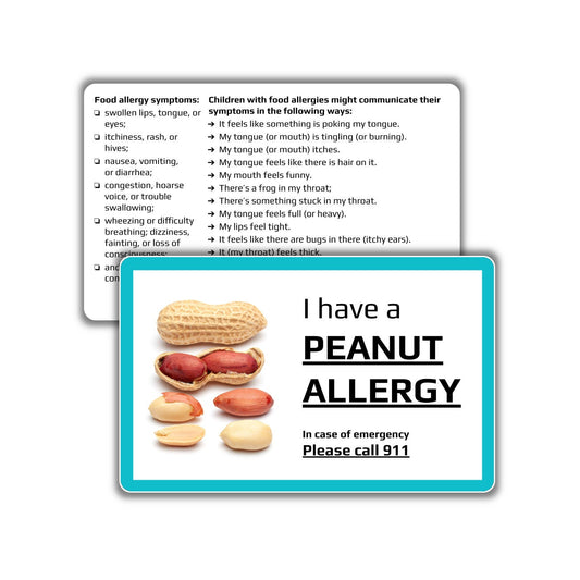 I Have a Peanut Allergy | Durable Wallet Allergy Medical Card | Food Allergy | Pocket HealthFulls