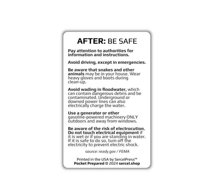 How to Survive a Flood | Pocket Prepared | Durable Wallet Emergency Response Card