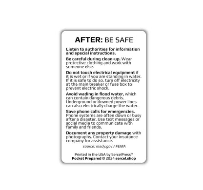 How to Survive a Hurricane | Pocket Prepared | Durable Wallet Emergency Response Card