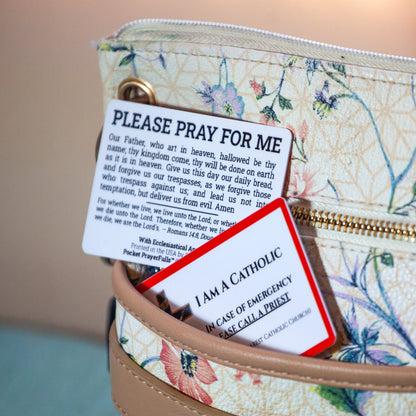I am a Catholic - Our Lady of Perpetual Help - In Case of Emergency Please Call a Priest | Pocket PrayerFulls™ | Uncompromising Holy Cards