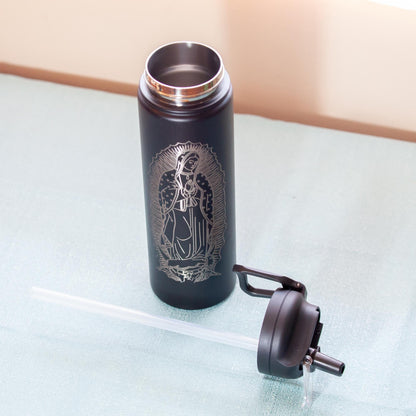 Our Lady of Guadalupe, 24 oz Insulated Stainless Steel Water Bottle with Flip-Top Lid, Catholic Living