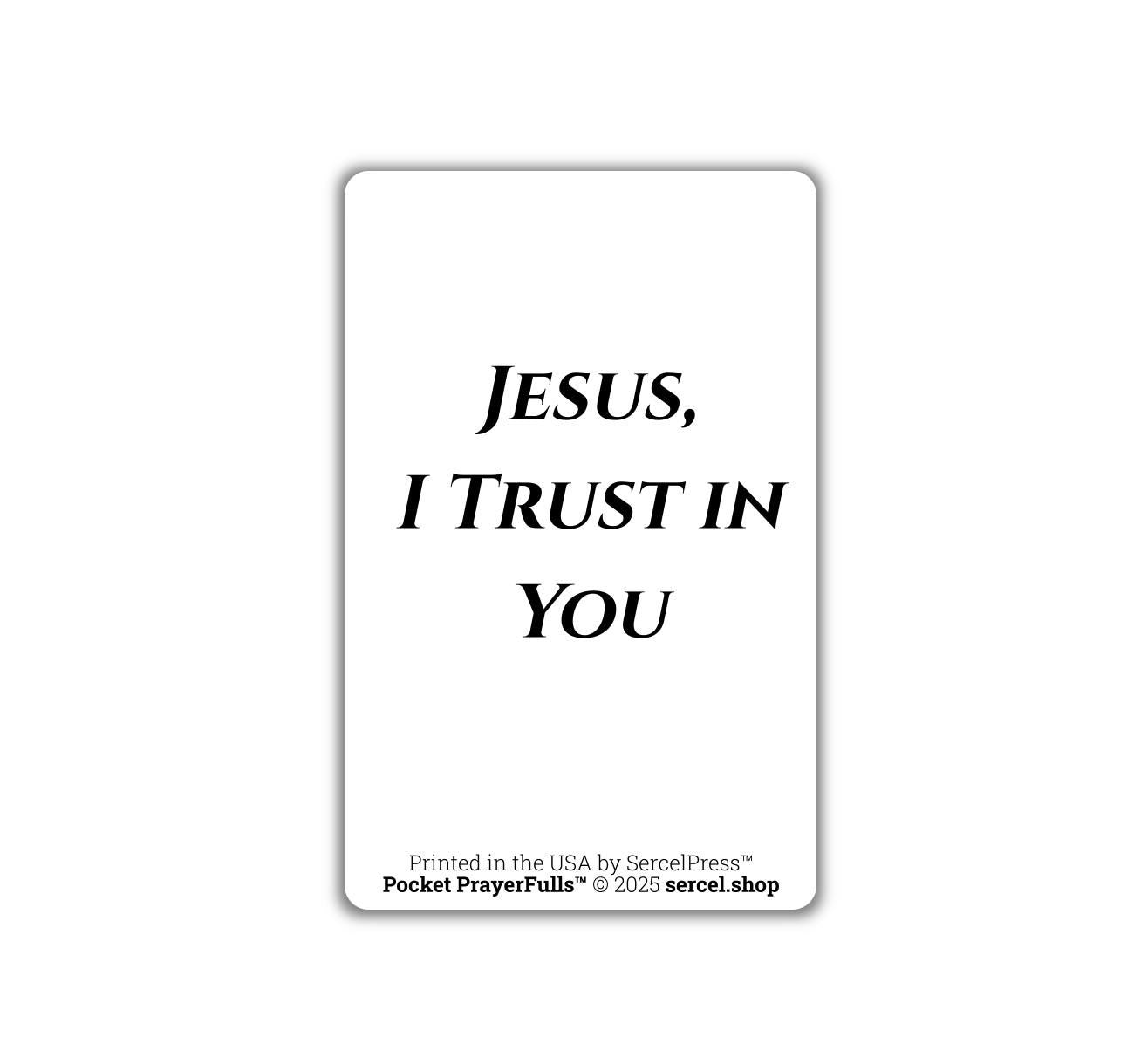 Divine Mercy, Jesus I Trust in You: Pocket PrayerFulls™ | Durable Wallet Prayer Cards | Catholic Prayers