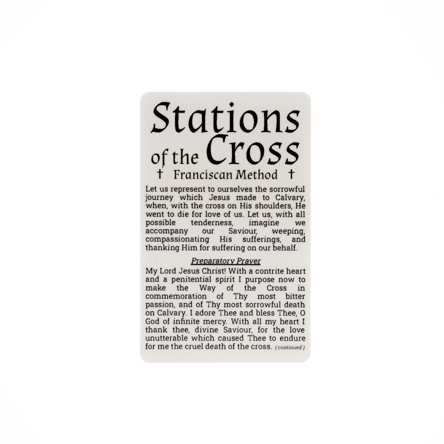 Pocket Stations of the Cross, 16 Durable Plastic Cards, Franciscan Method: Pocket PrayerFulls™ | Catholic Prayers