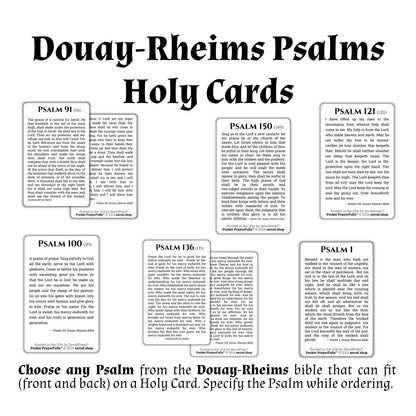 Douay-Rheims Psalms Holy Cards: Pocket PrayerFulls™ | Durable Wallet Holy Cards | Holy Bible | Douay-Rheims | Scripture | Psalms