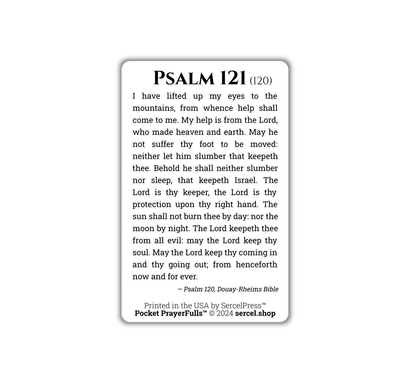 Douay-Rheims Psalms Holy Cards: Pocket PrayerFulls™ | Durable Wallet Holy Cards | Holy Bible | Douay-Rheims | Scripture | Psalms