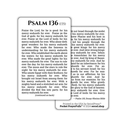 Douay-Rheims Psalms Holy Cards: Pocket PrayerFulls™ | Durable Wallet Holy Cards | Holy Bible | Douay-Rheims | Scripture | Psalms