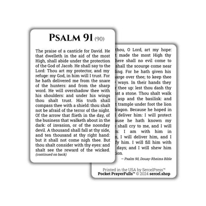 Douay-Rheims Psalms Holy Cards: Pocket PrayerFulls™ | Durable Wallet Holy Cards | Holy Bible | Douay-Rheims | Scripture | Psalms