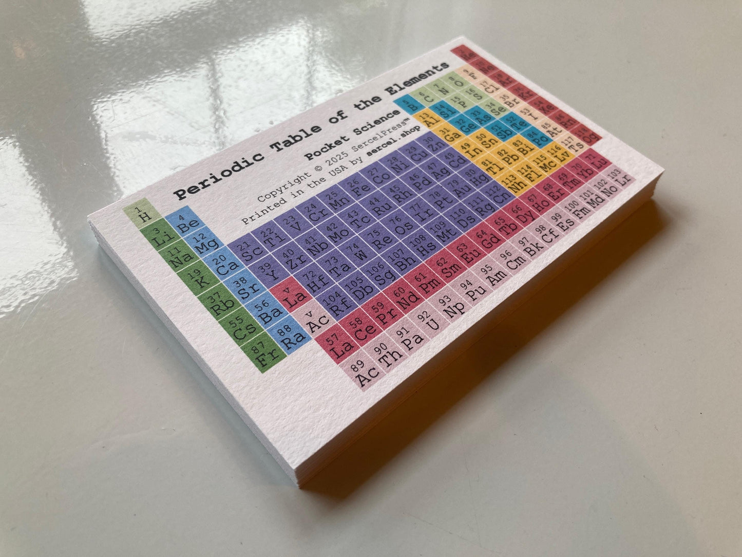 Periodic Table Reference Card – 3x5” Index Card Double-Sided Chemistry Study Aid for Classroom & Homeschool