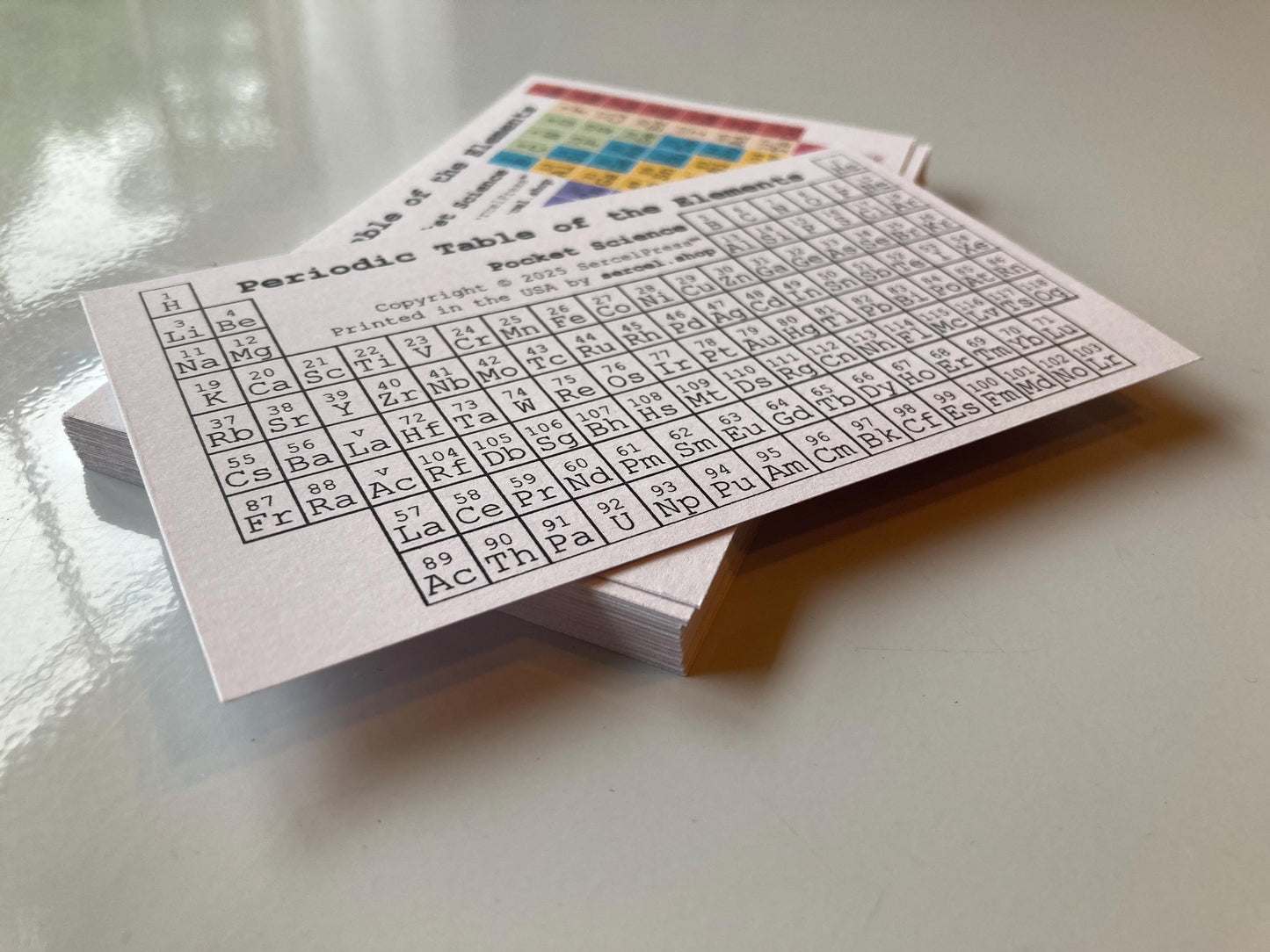 Periodic Table Reference Card – 3x5” Index Card Double-Sided Chemistry Study Aid for Classroom & Homeschool