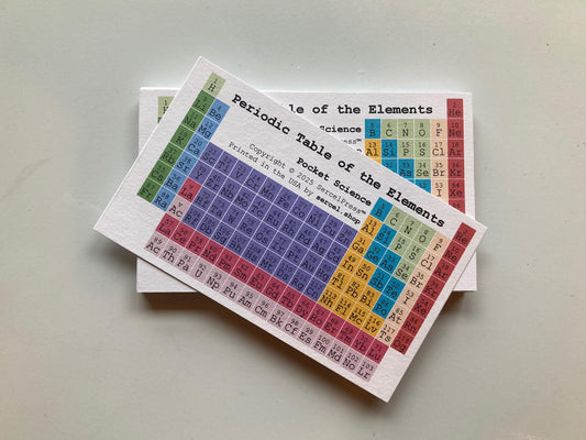 Periodic Table Reference Card – 3x5” Index Card Double-Sided Chemistry Study Aid for Classroom & Homeschool