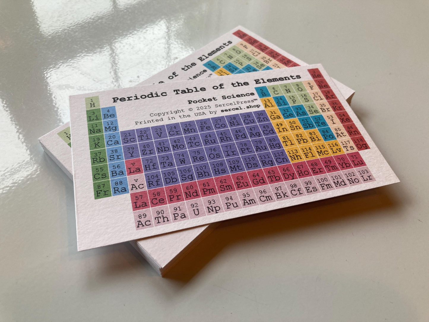 Periodic Table Reference Card – 3x5” Index Card Double-Sided Chemistry Study Aid for Classroom & Homeschool