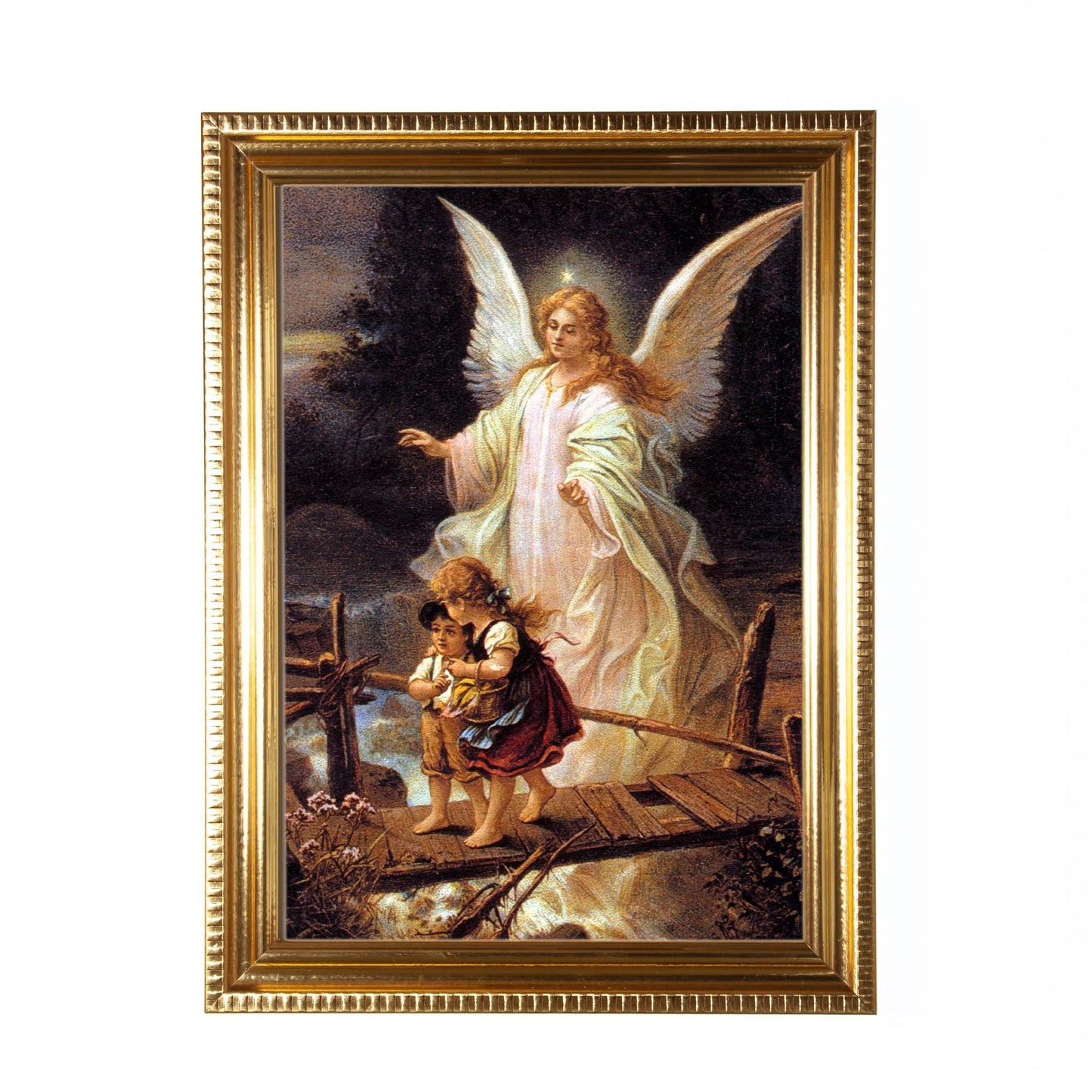Guardian Angels Collector’s Bundle – Framed Religious Art, Magnets & Prayer Cards – Handmade Angels Gift Set