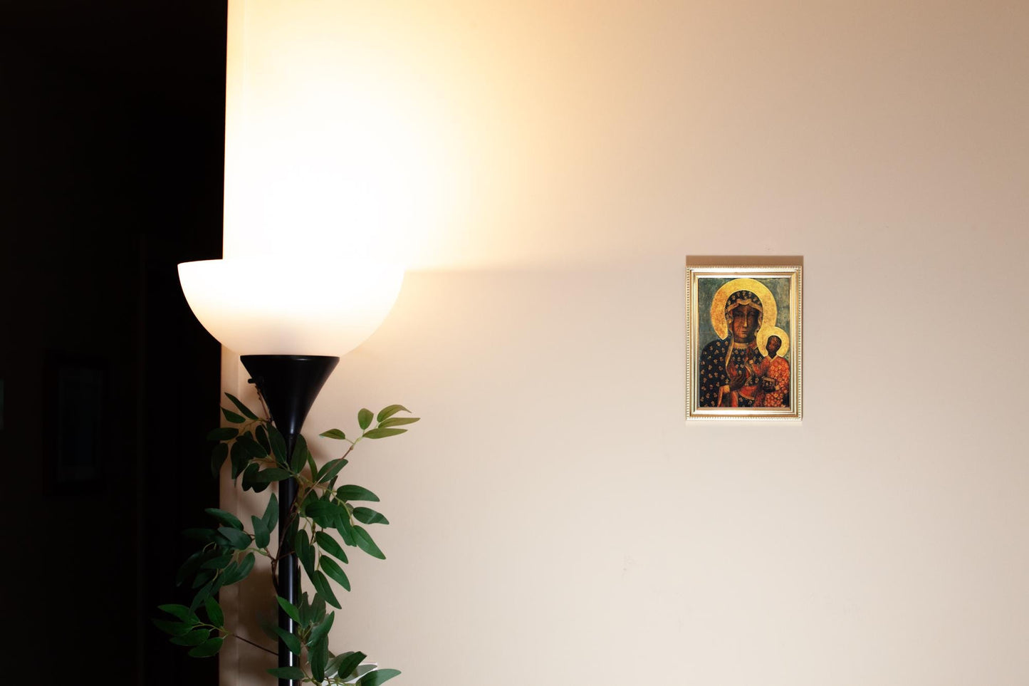 Our Lady of Czestochowa, Hand-Framed Original Design—Restored Antique Artwork—Gold Frame, Catholic Black Madonna, Wall Decor, 5x7 or 8x10