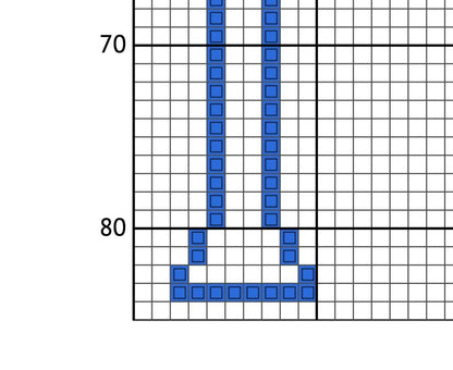 Marian Cross – Catholic Cross Stitch Pattern PDF – 65x85 Stitches – Religious Cross Stitch Chart – Instant Digital Download